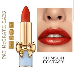 Pat McGrath Satin Allure Lipstick Sexy bright red stiletto NWT Crimson Ecstasy